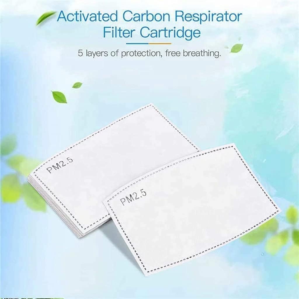 100 Pcs Activated Carbon PM2.5 Mask Filter Paper 5 Layers Replacement PM 2.5 Face Filter Insert - Image 6
