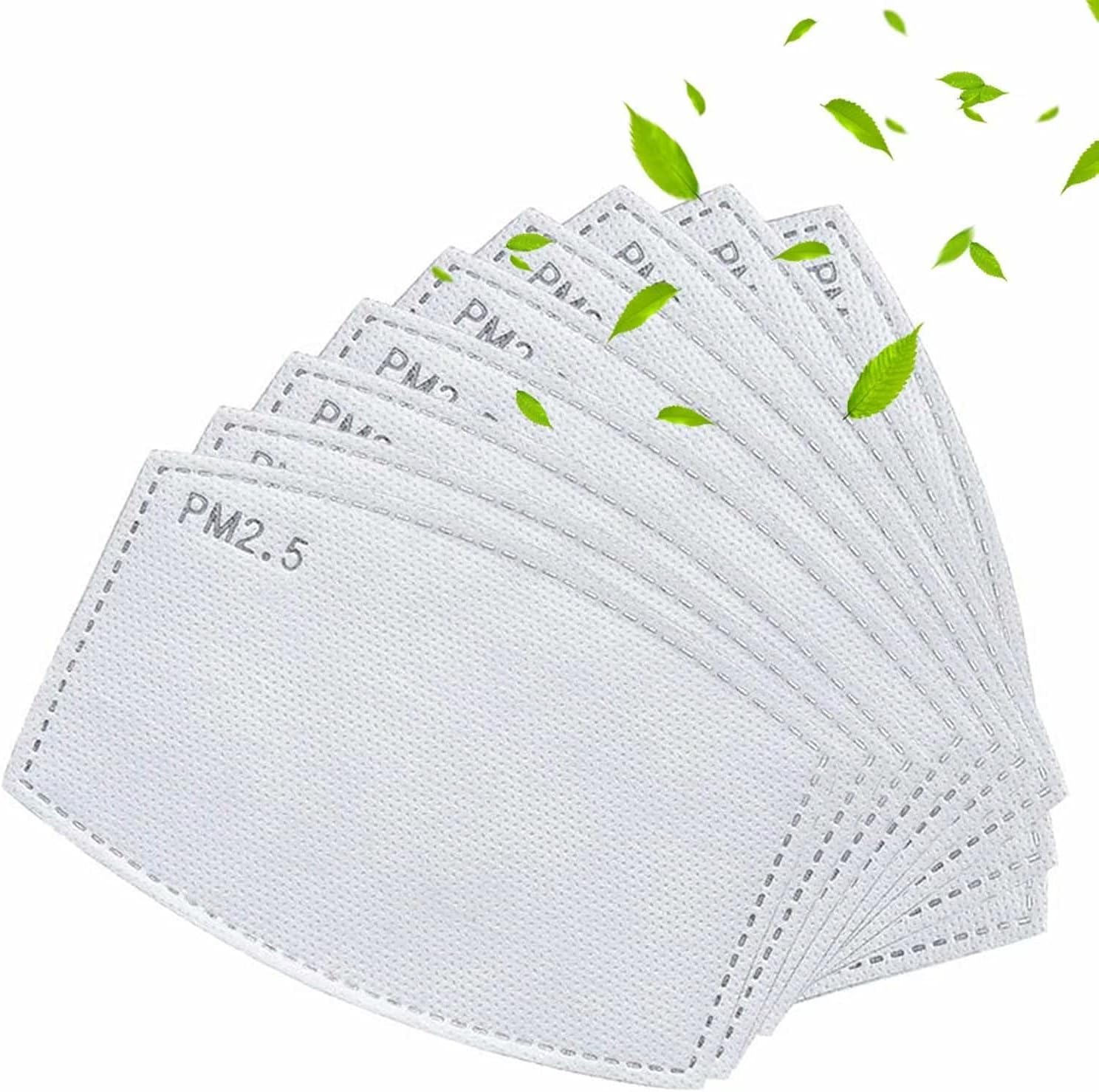 100 Pcs Activated Carbon PM2.5 Mask Filter Paper 5 Layers Replacement PM 2.5 Face Filter Insert - Image 9