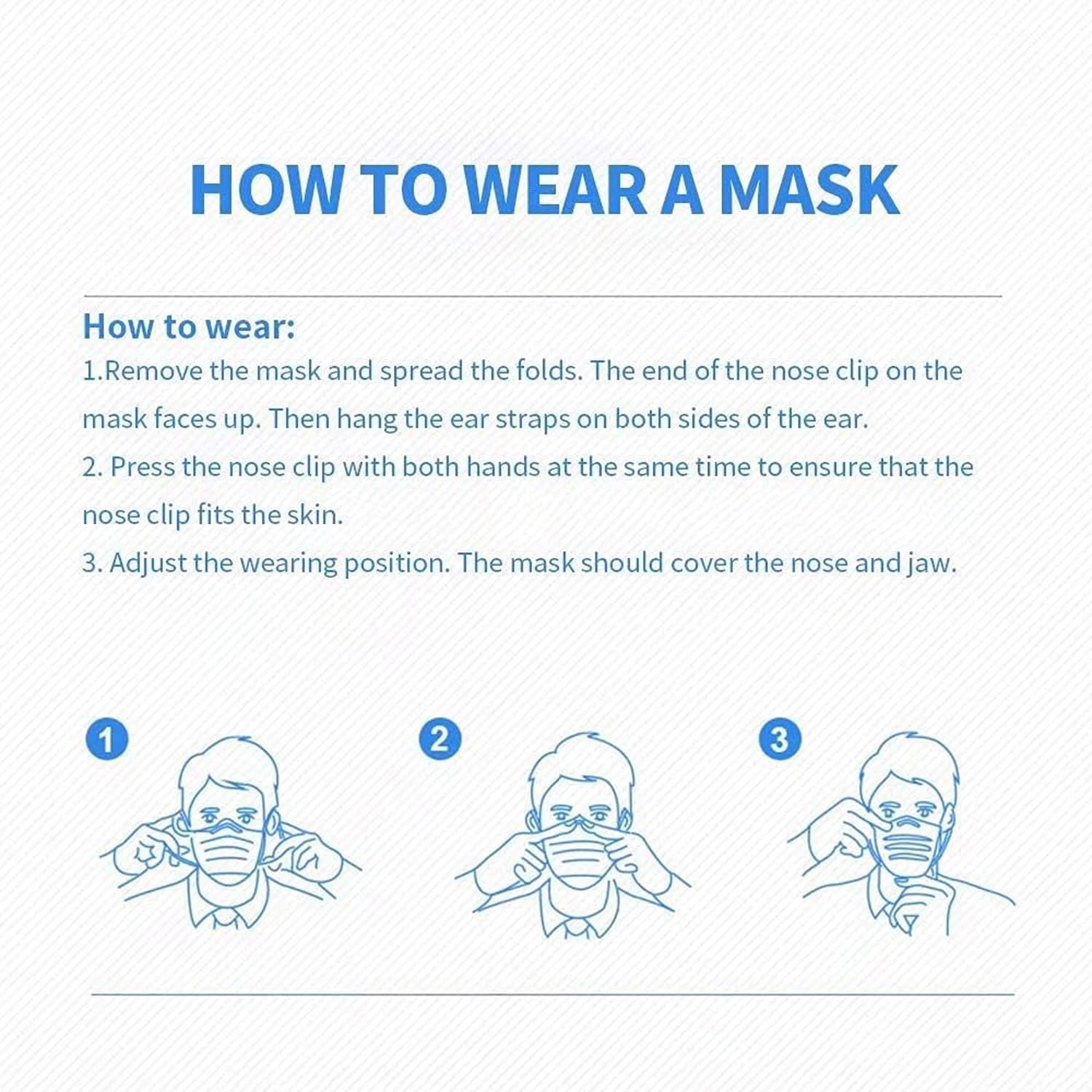 100Pcs Black Disposable Face Mask, 3 Ply Black Face Masks with Soft Elastic Ear loops - Image 6