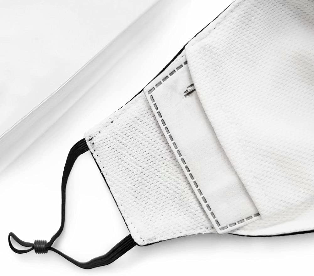 NBDIB Adult Adjustable Face Protection with Filter Pocket and Nose Wire Black Breathable Cloth Mask with 10Pcs Filters - Image 7