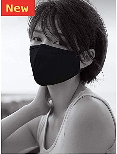 Pack 3 Dust Mouth Mask - All Cotton - Reusable Cloth Comfy Breathable Material Black Pack 3pcs - Image 5