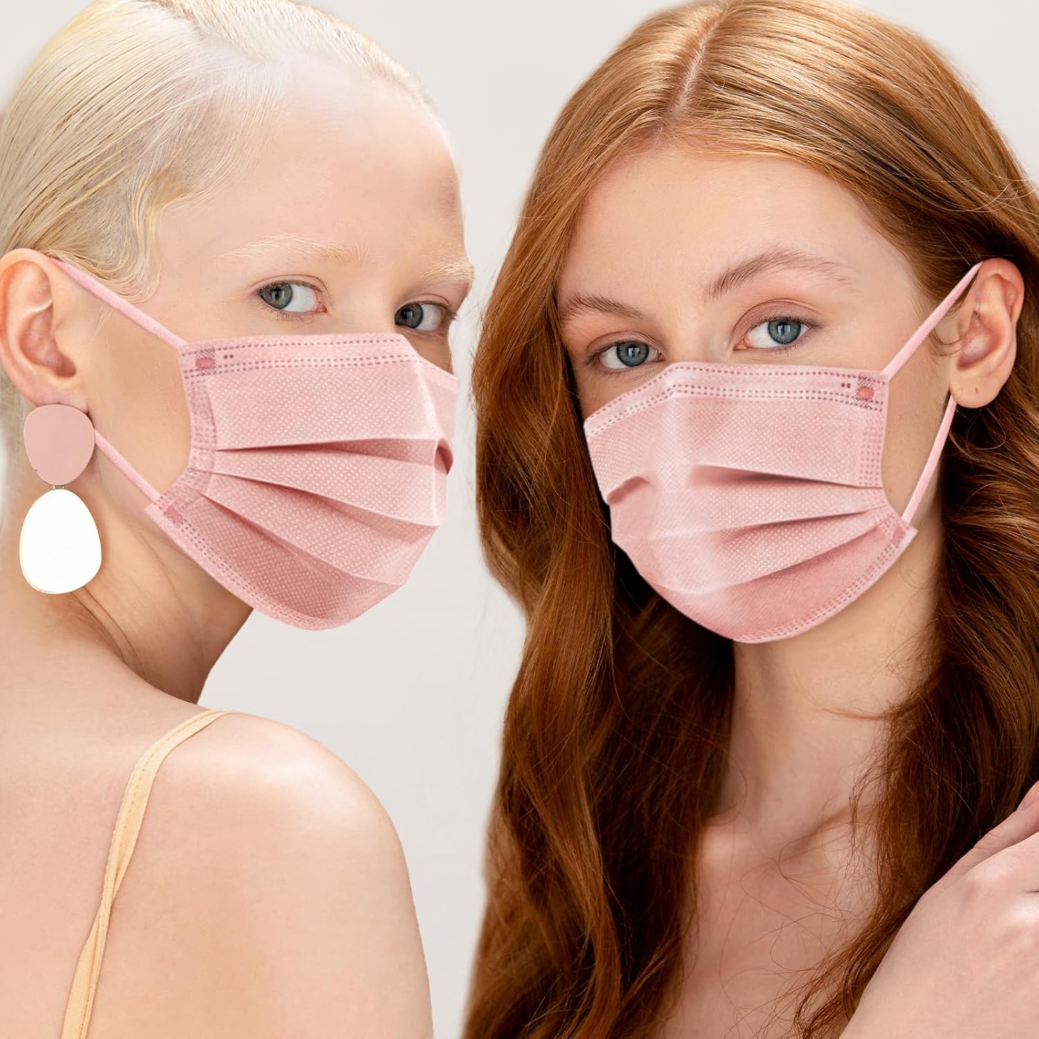 ZIYE 100/500 Pcs Disposable Face Masks, Breathable Mask 3 Layer with Nose Clip Elastic Earloop(Multicolor/Black) - Image 5